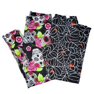 No Boundaries Juniors' 2-Pack Halloween Holiday Ankle Leggings 788 789